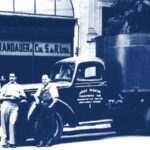 Ilustración inspirada en los primeros viajes de transporte de cargas en la Patagonia en 1938