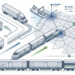 Logística multimodal integrando tren y camión en una operación de transporte de cargas